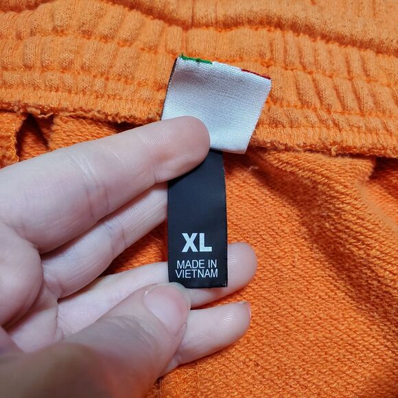 Sergio Tacchini Damarindo Track Joggers Size XL Orange Drawstring Stretch Mens - Picture 9 of 10